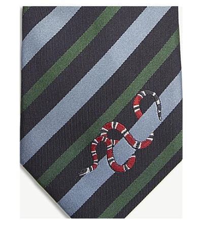 gucci kingsnake tie green